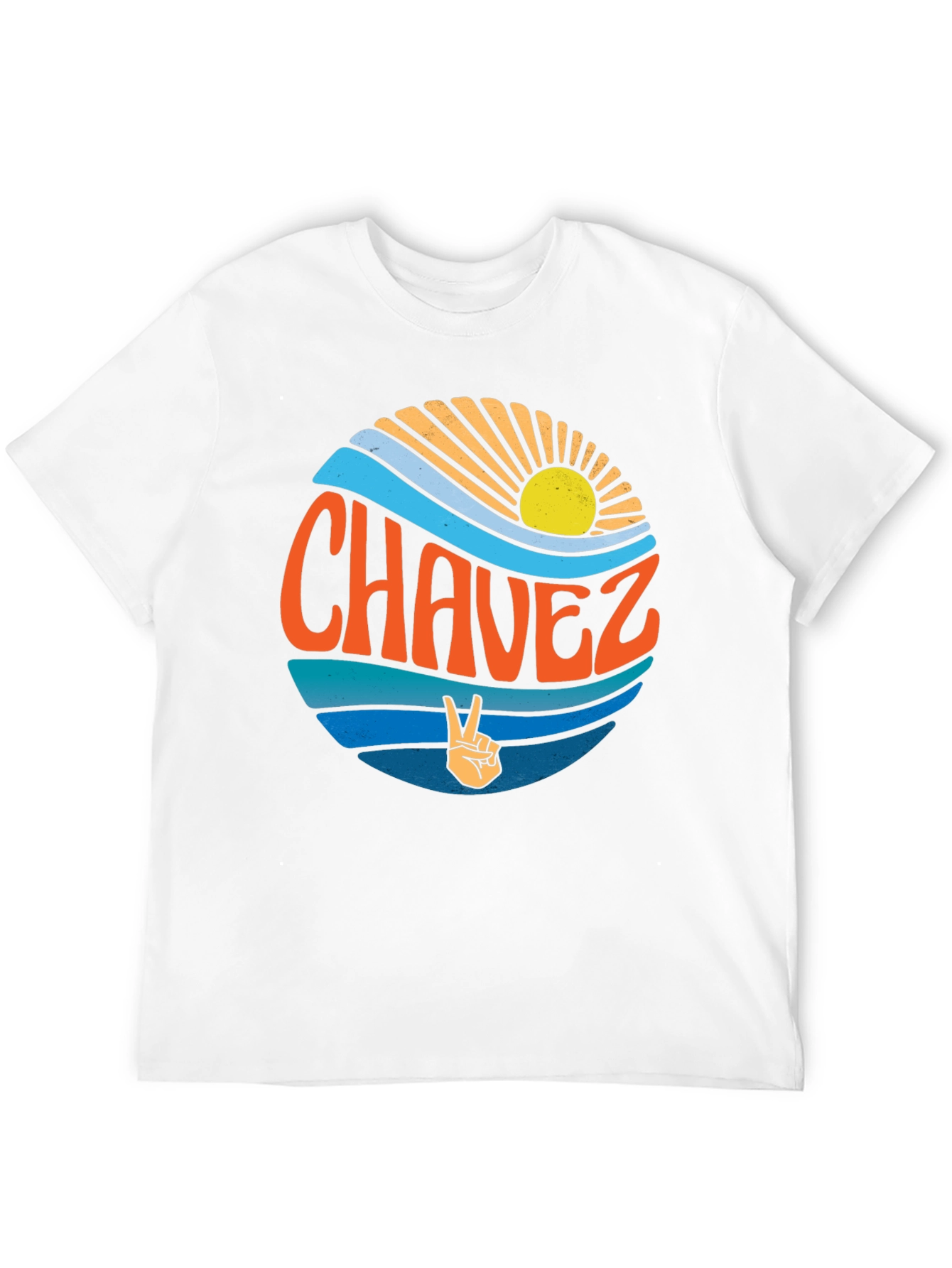 Chavez Graphic T-Shirt - Retro Peace Sign