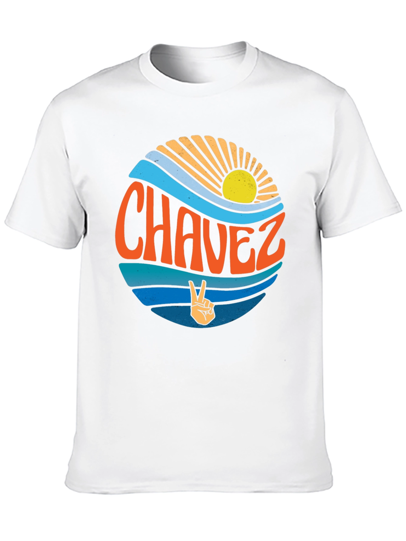 Chavez Graphic T-Shirt - Retro Peace Sign