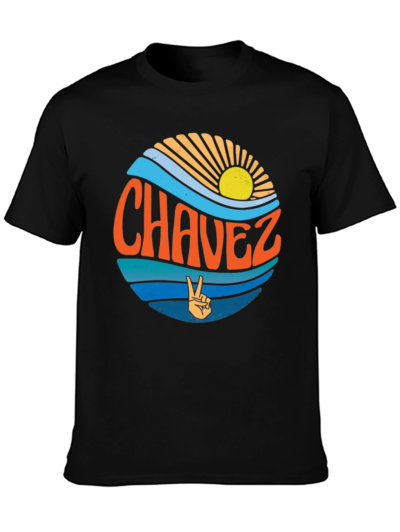 Chavez Graphic T-Shirt - Retro Peace Sign
