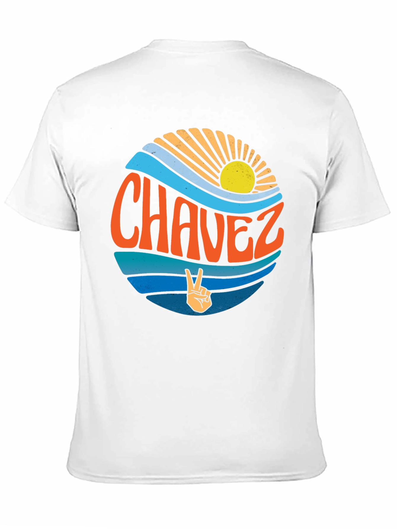 Chavez Graphic T-Shirt - Retro Peace Sign