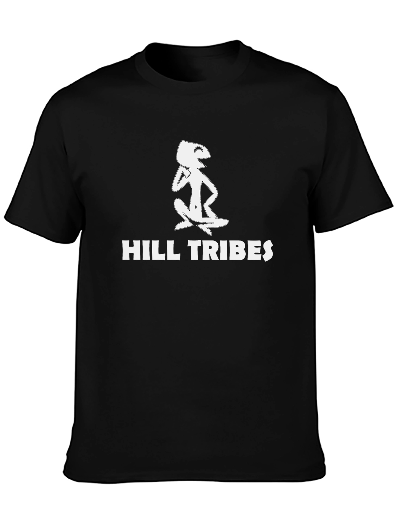 Hill Tribes Graphic Tee - Black Cotton T-Shirt