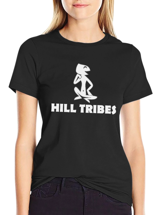 Hill Tribes Graphic Tee - Black Cotton T-Shirt