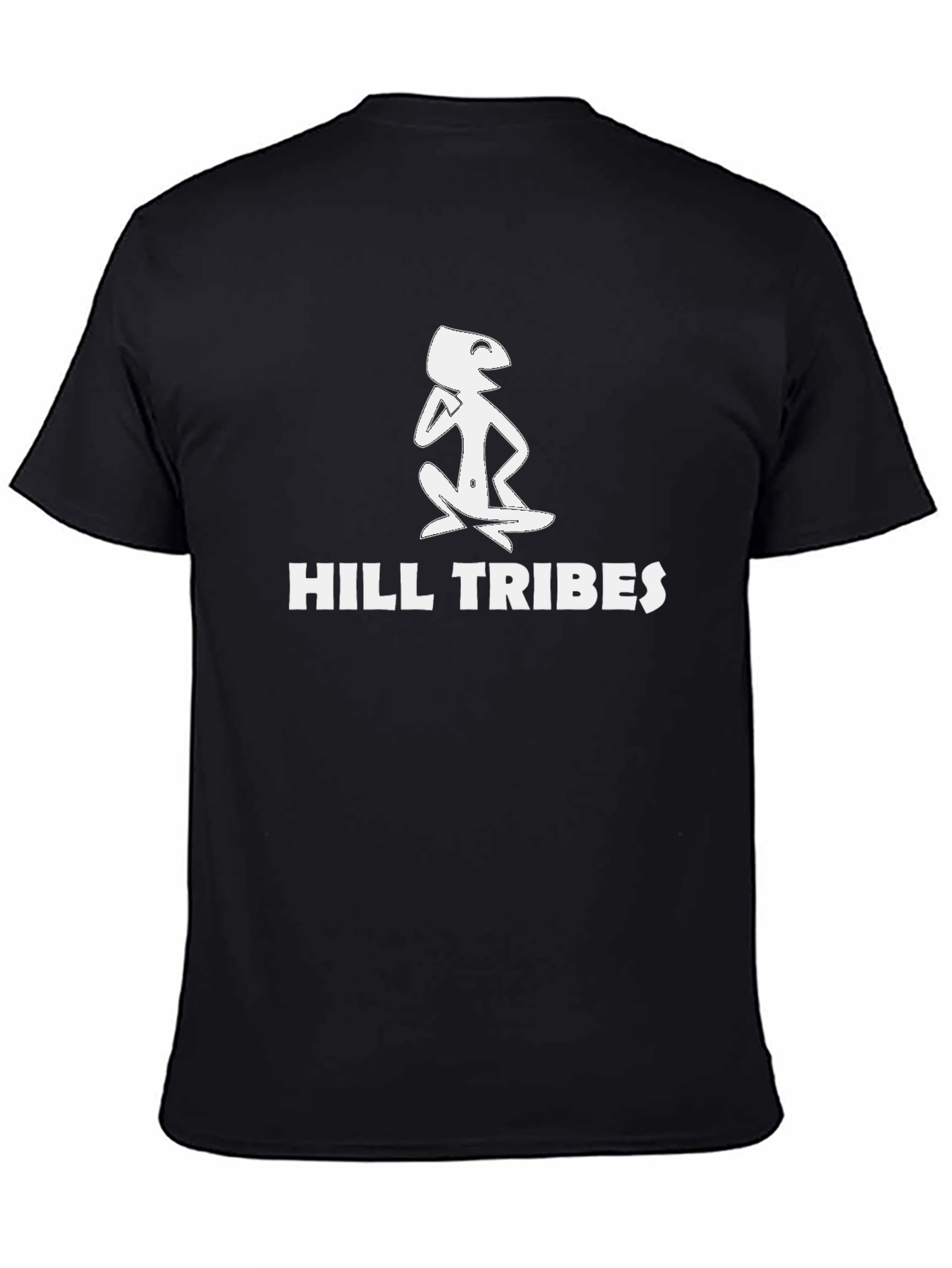 Hill Tribes Graphic Tee - Black Cotton T-Shirt
