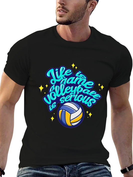 Volleyball Life Game Graphic Tee - Casual Comfort