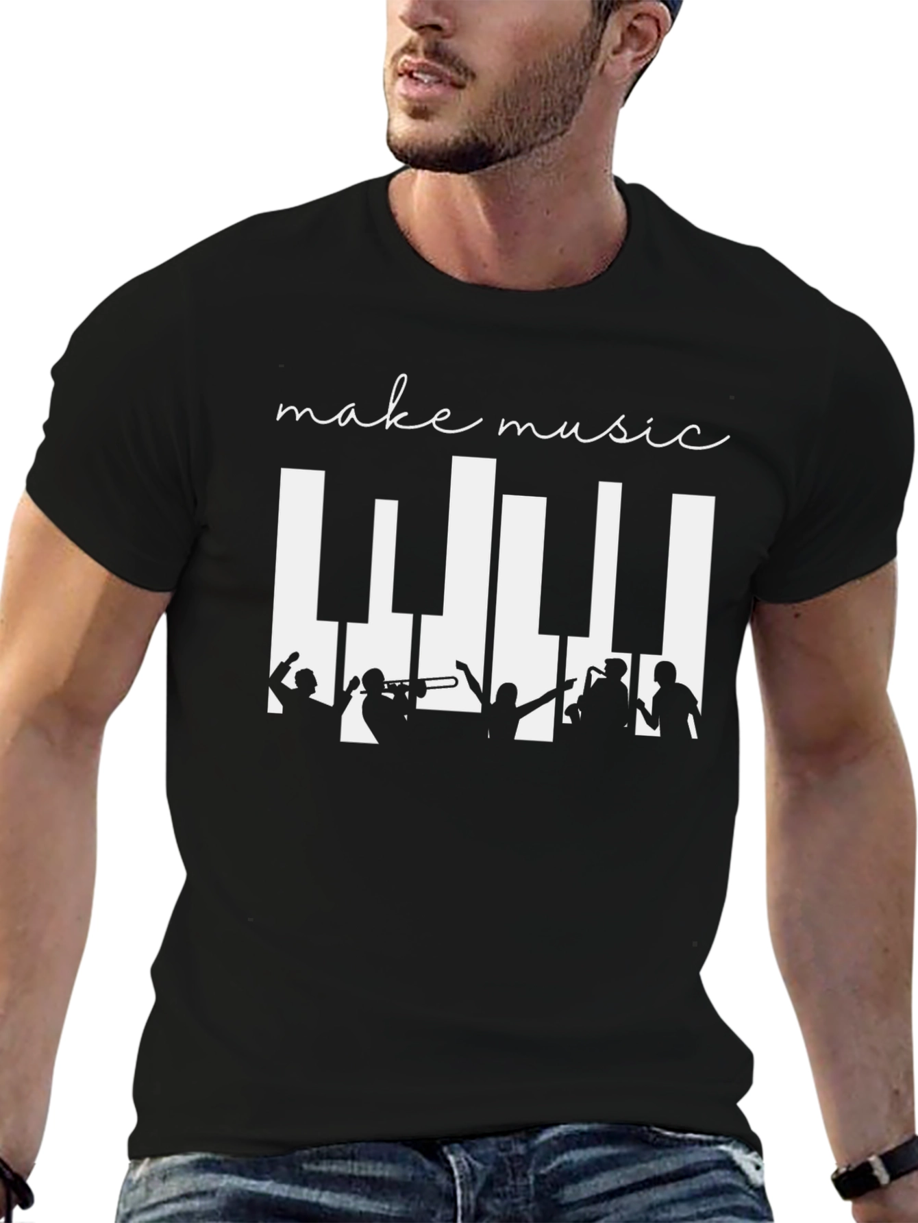 Make Music Graphic Tee - Band Design