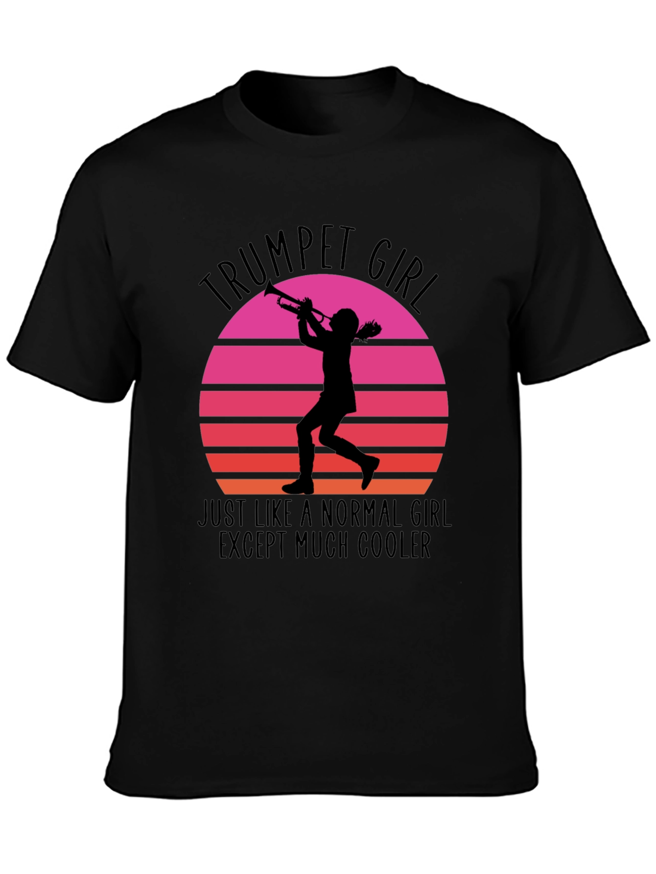 Trumpet Girl Sunset Graphic Tee