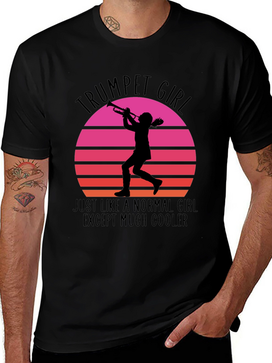 Trumpet Girl Sunset Graphic Tee
