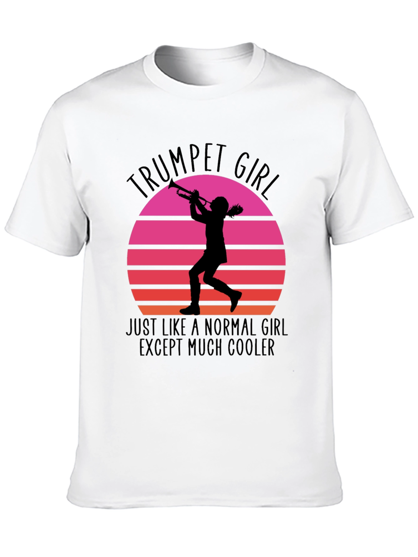 Trumpet Girl Sunset Graphic Tee