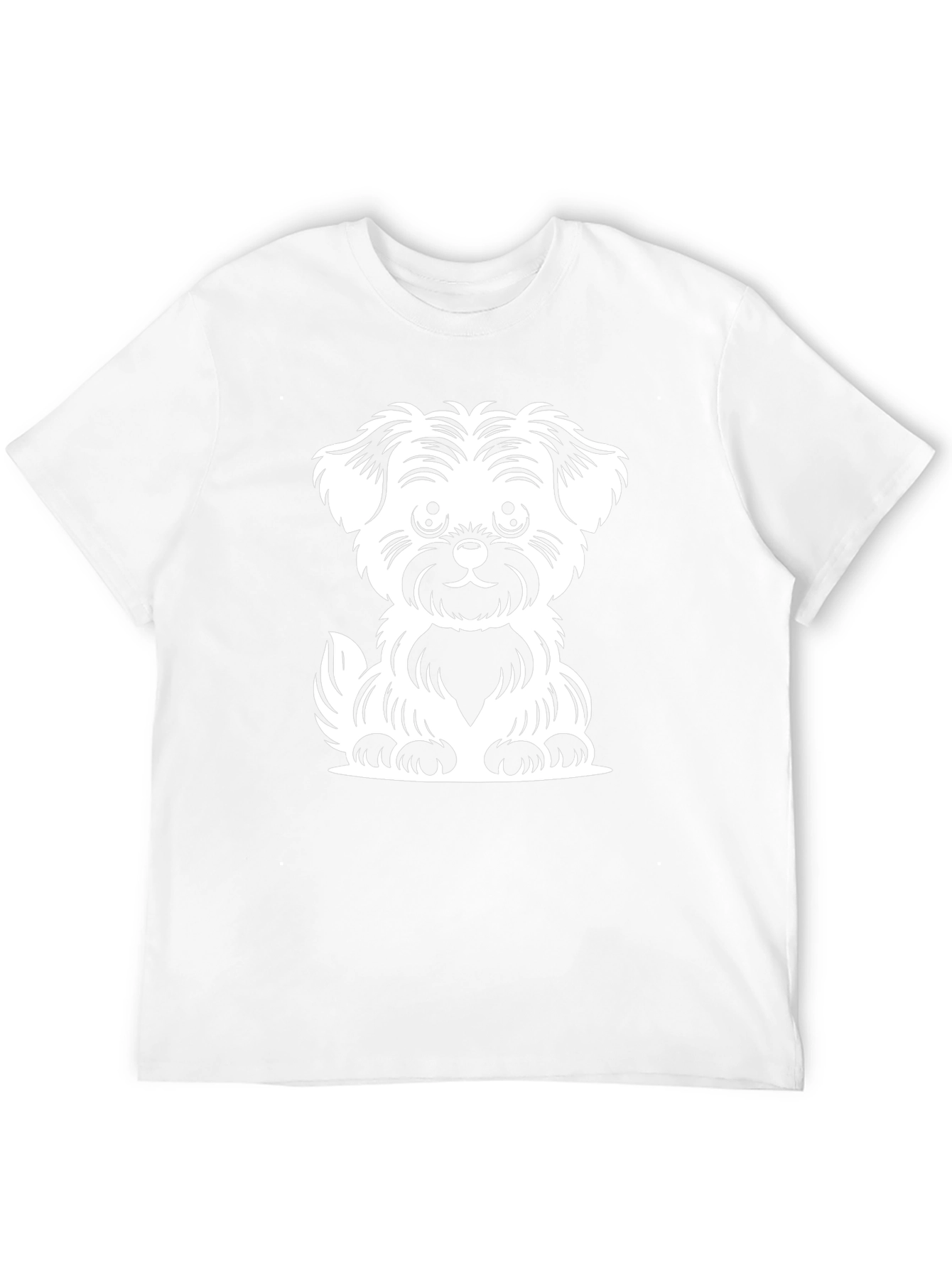 Dog Graphic Black T-Shirt Cute Puppy Design