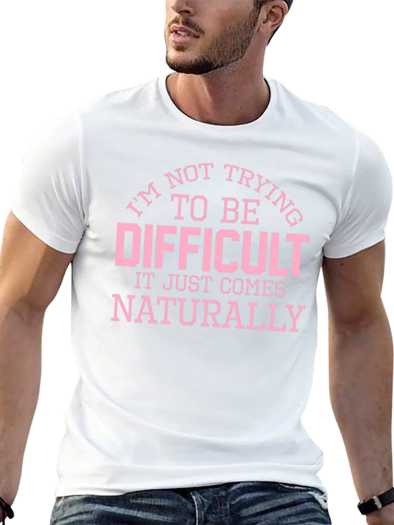 Funny Difficult Slogan Graphic T-Shirt