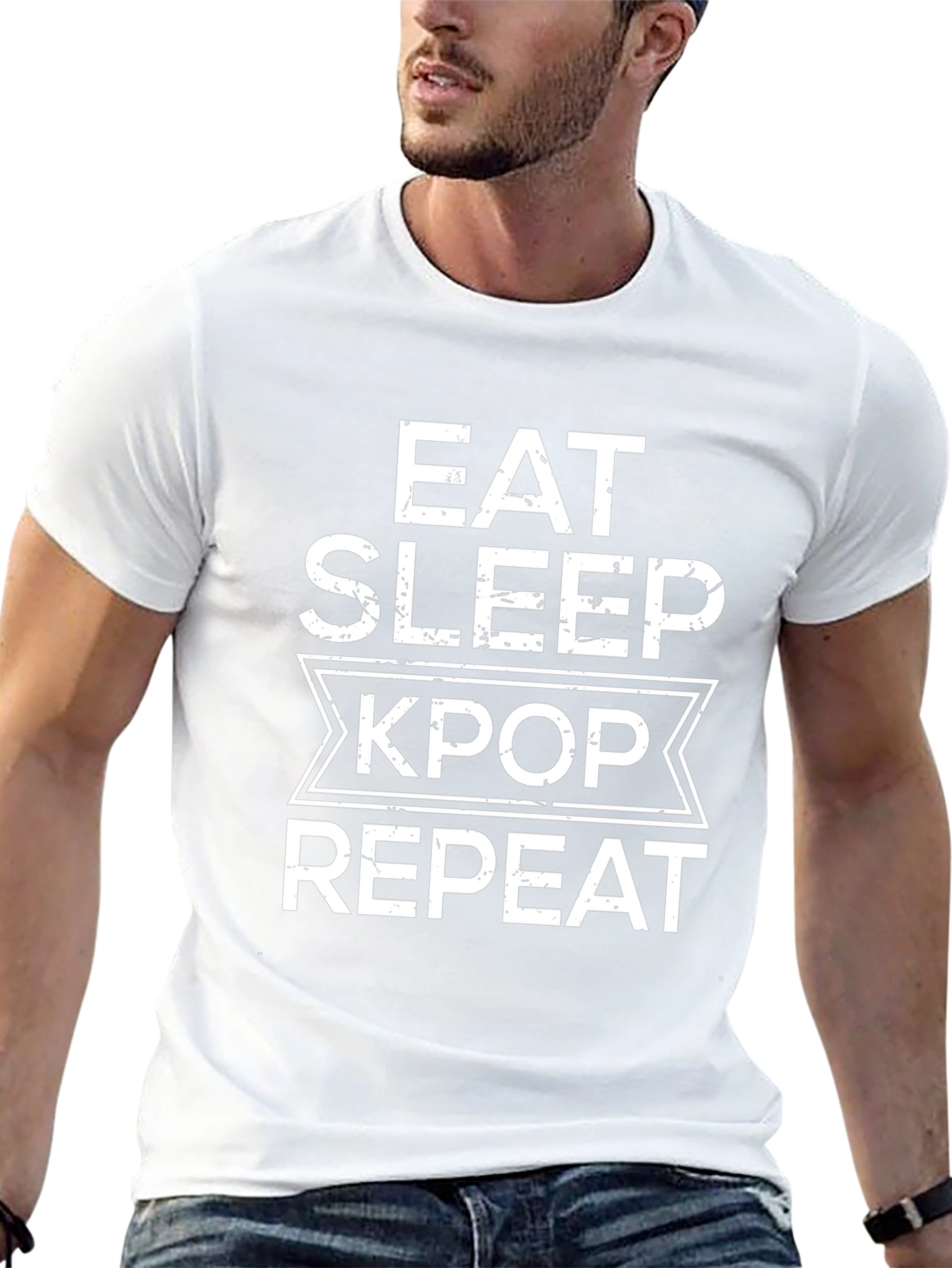 Eat Sleep Kpop Repeat Black T-Shirt