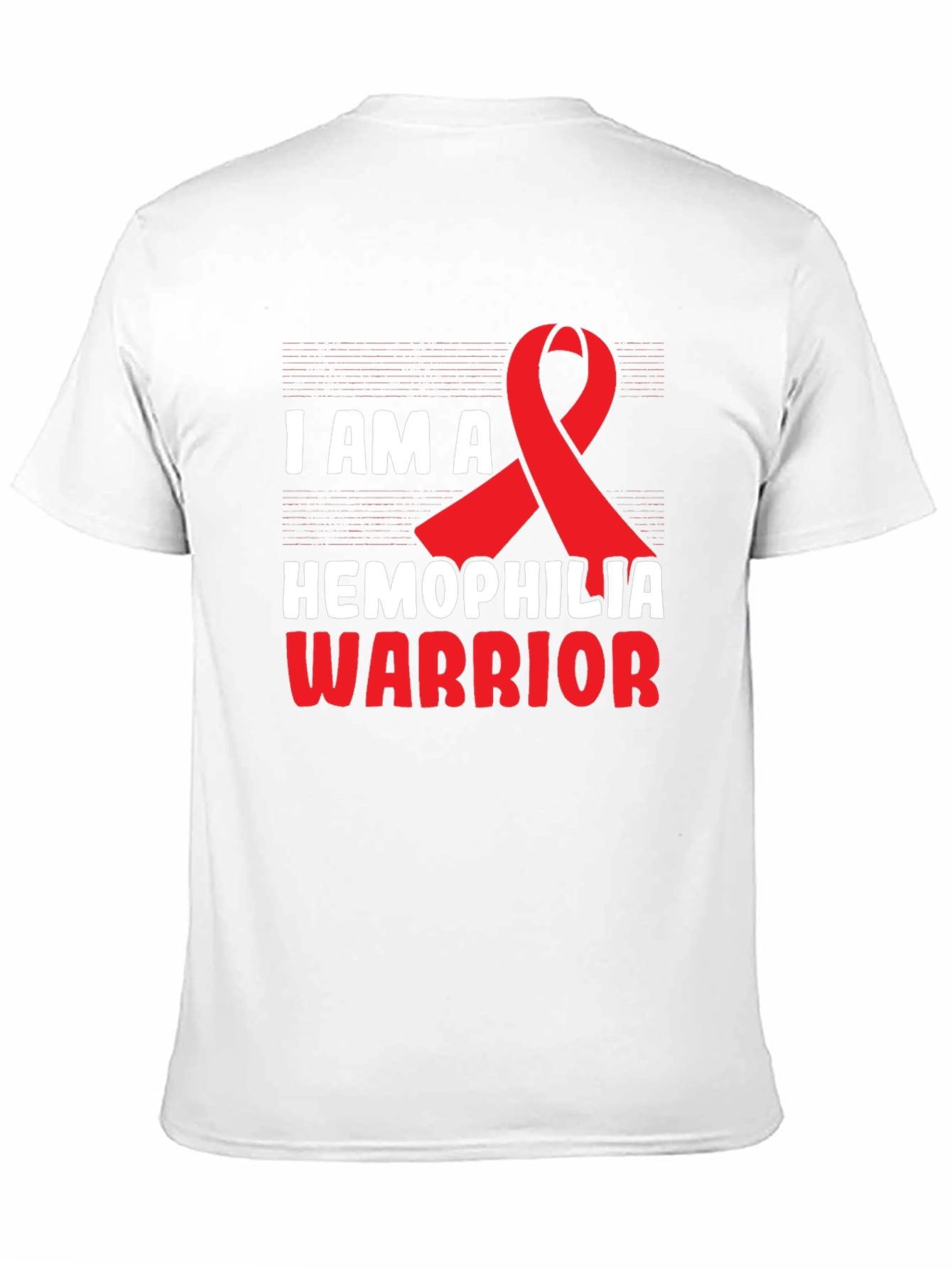 Hemophilia Warrior T-Shirt - Red Ribbon Graphic Tee