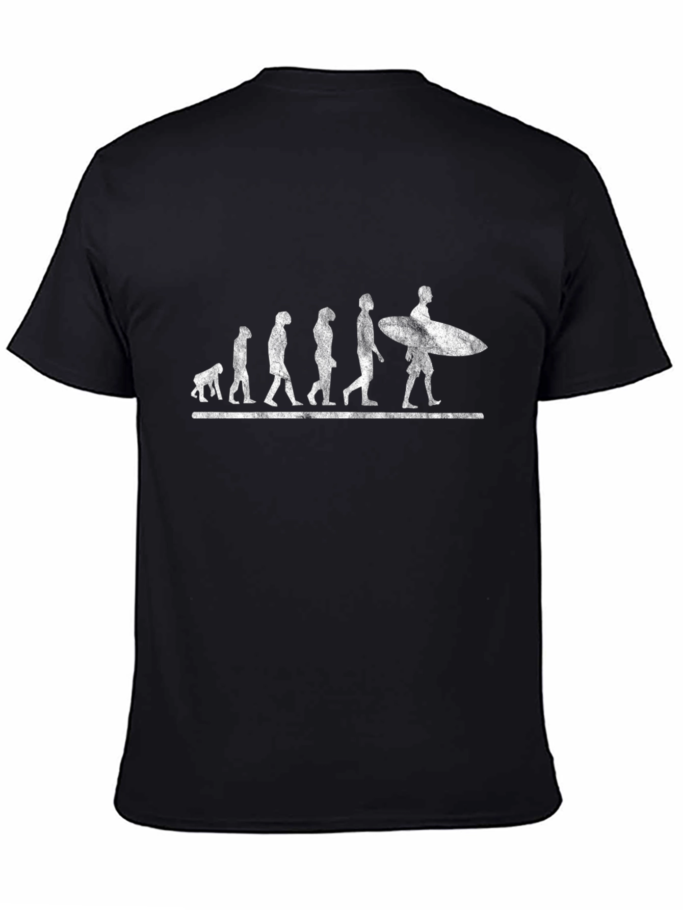 Evolution of Surfing Black T-Shirt