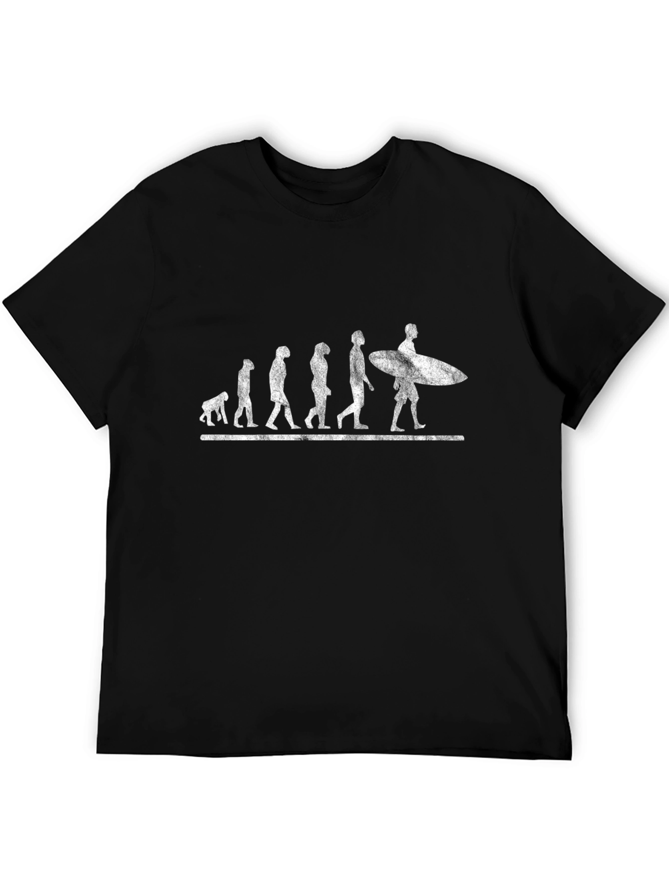 Evolution of Surfing Black T-Shirt