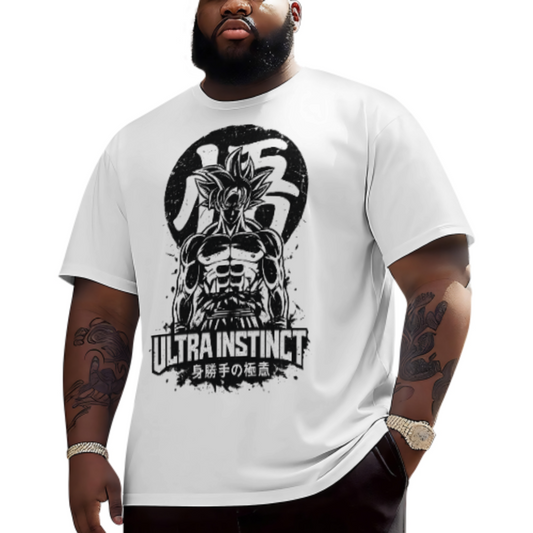Anime Power Graphic Tee, Retro Manga Style Streetwear Shirt, Oversized Action Graphic T-Shirt, Monochrome Urban Fashion Tee, Vintage Inspired Casual Top(z537)