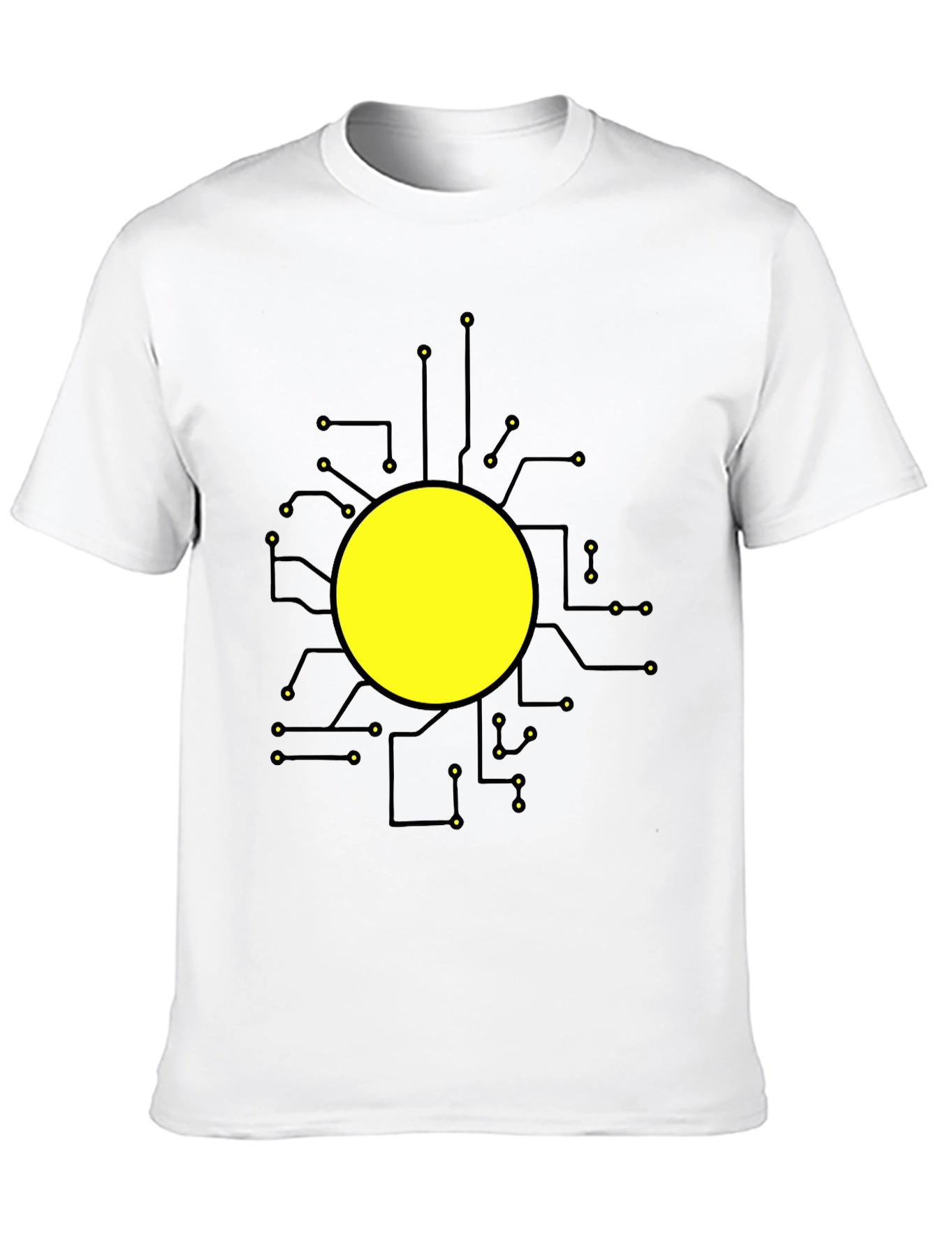 Tech Circuit Graphic Black T-Shirt