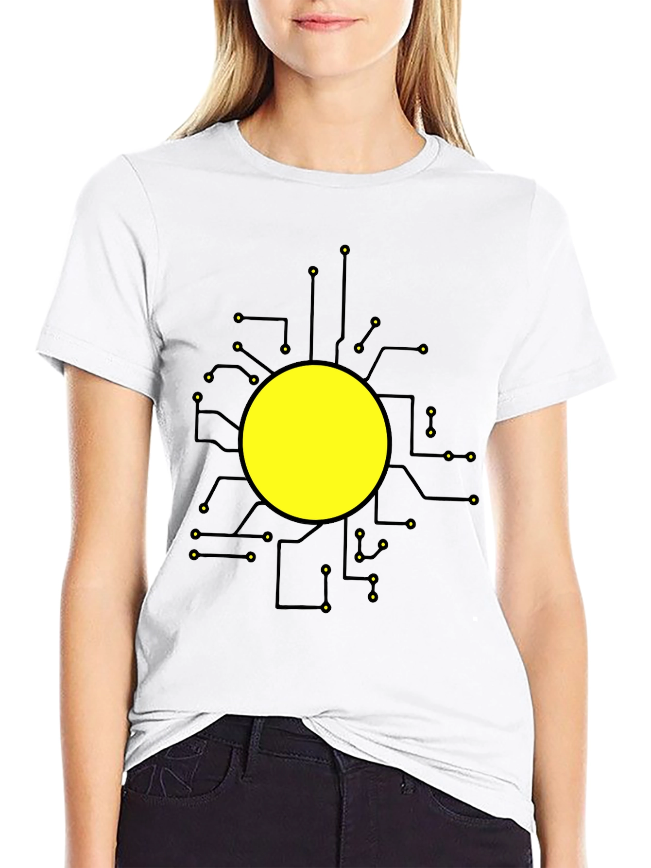 Tech Circuit Graphic Black T-Shirt