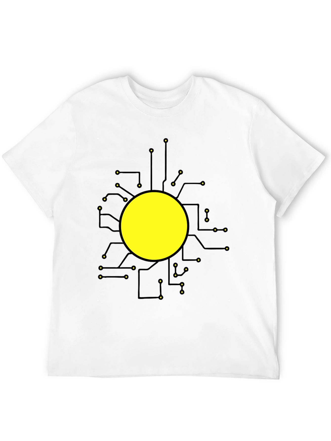 Tech Circuit Graphic Black T-Shirt