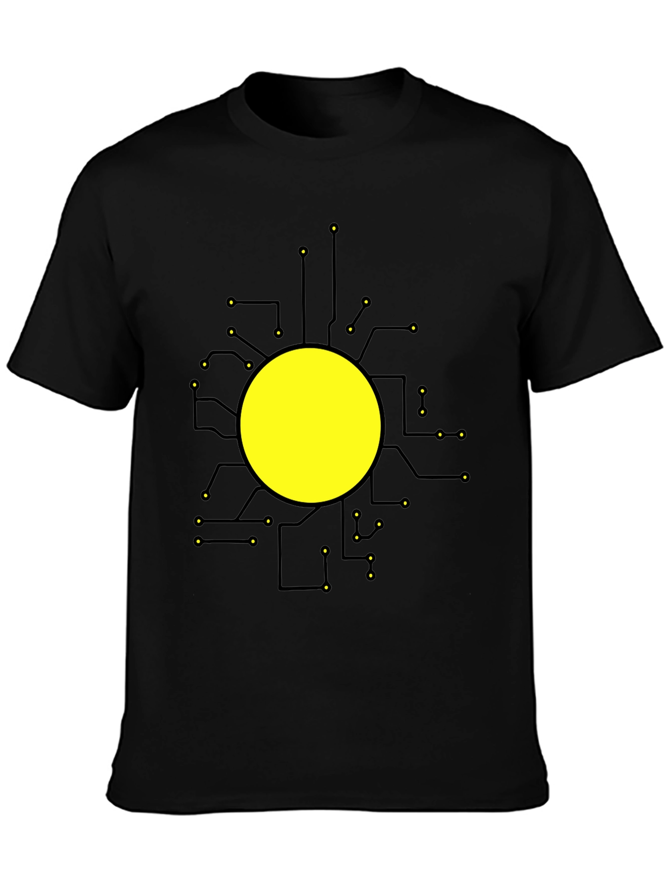 Tech Circuit Graphic Black T-Shirt