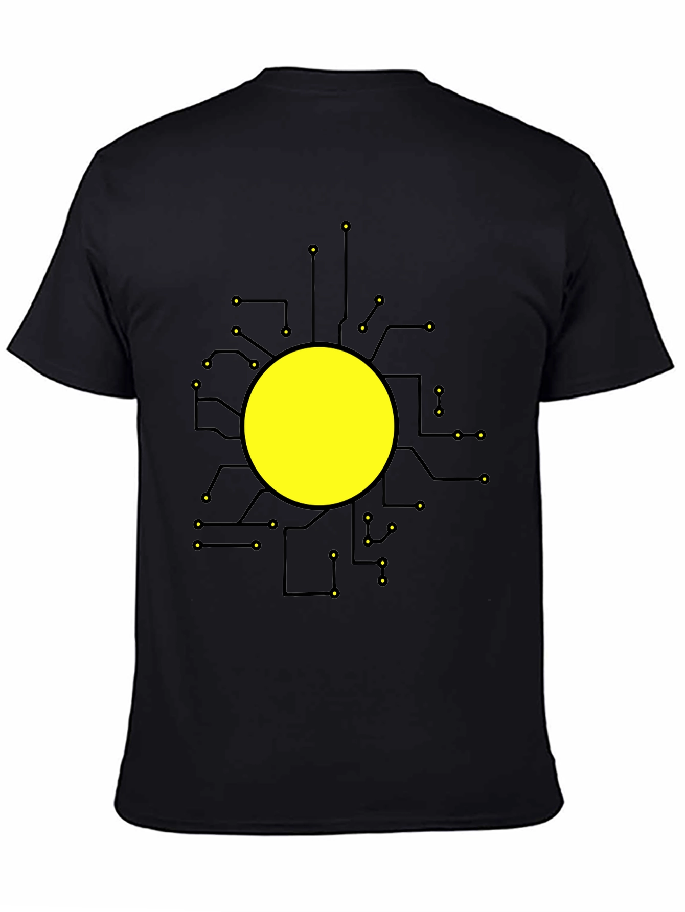 Tech Circuit Graphic Black T-Shirt