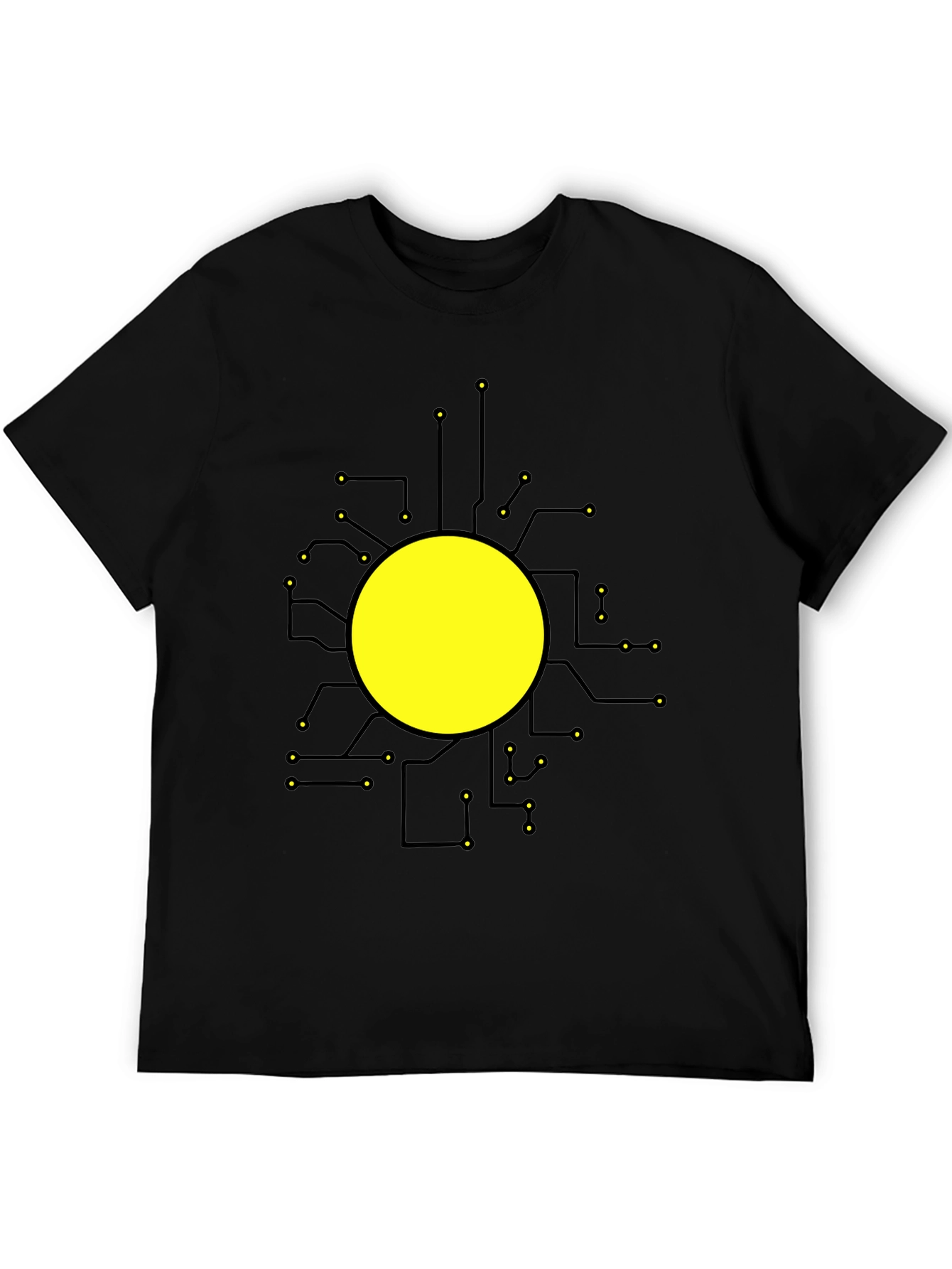 Tech Circuit Graphic Black T-Shirt