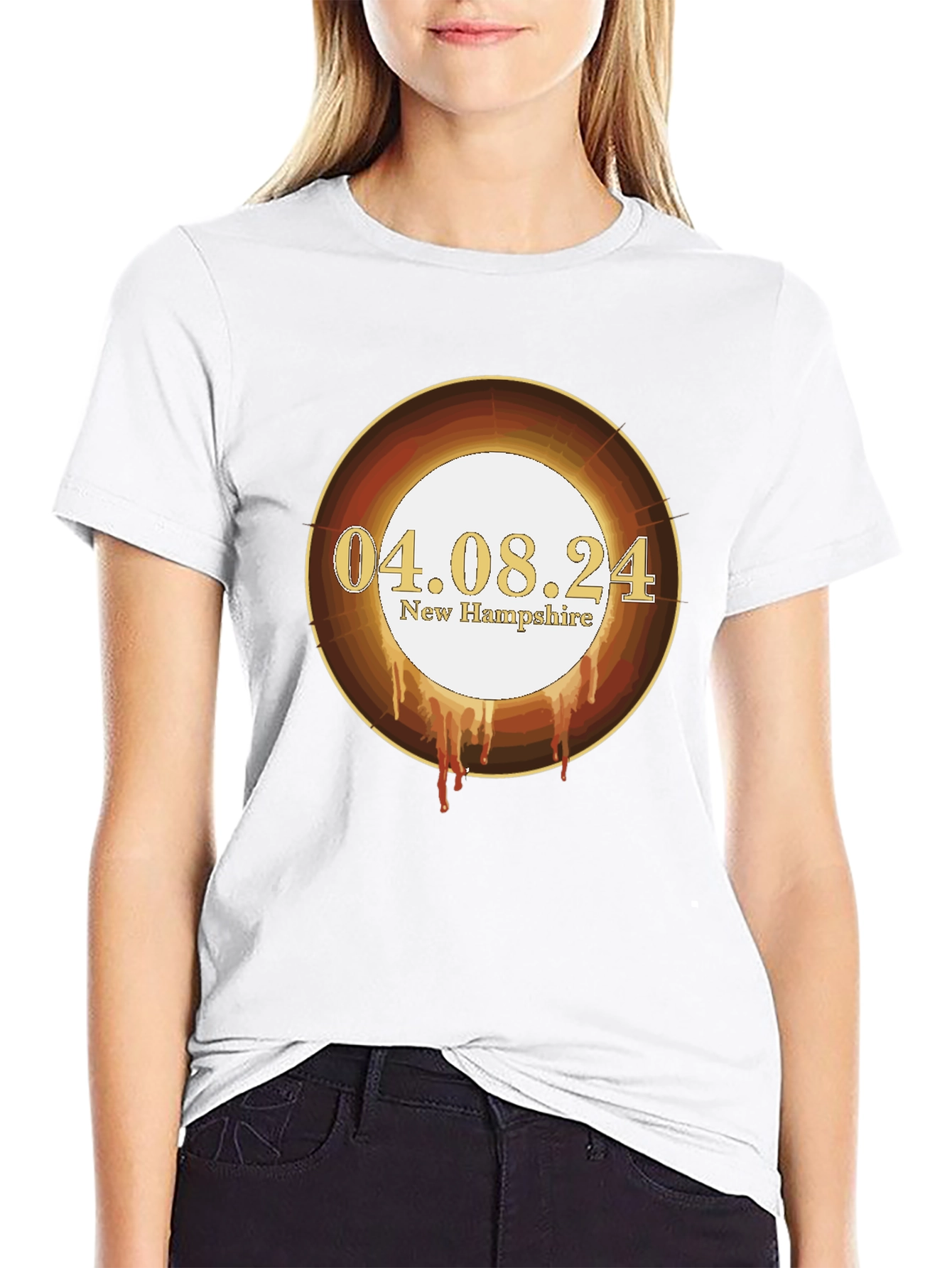 Total Solar Eclipse April 8 2024 New Hampshire T-Shirt