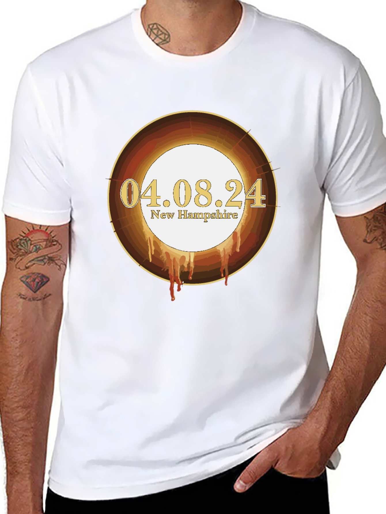 Total Solar Eclipse April 8 2024 New Hampshire T-Shirt