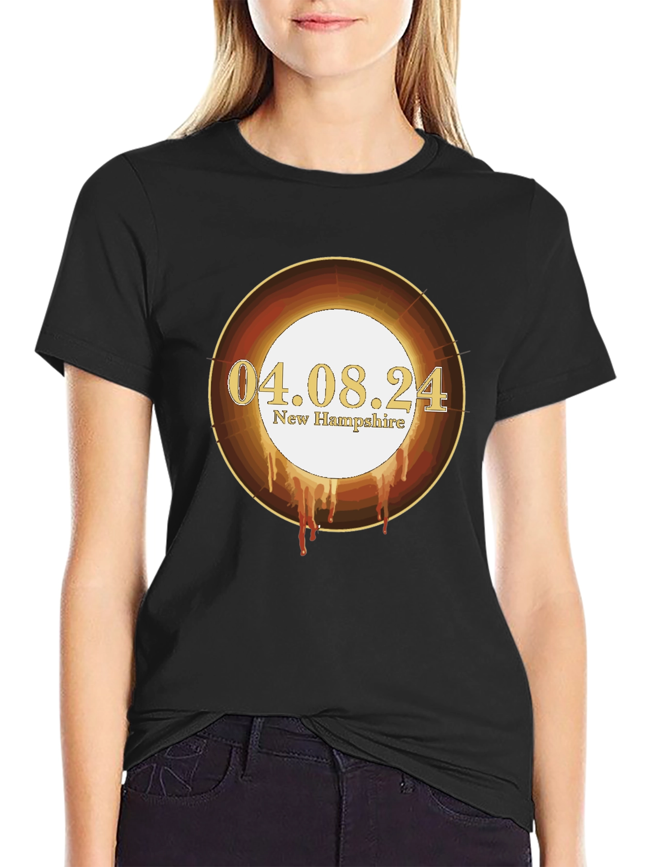 Total Solar Eclipse April 8 2024 New Hampshire T-Shirt