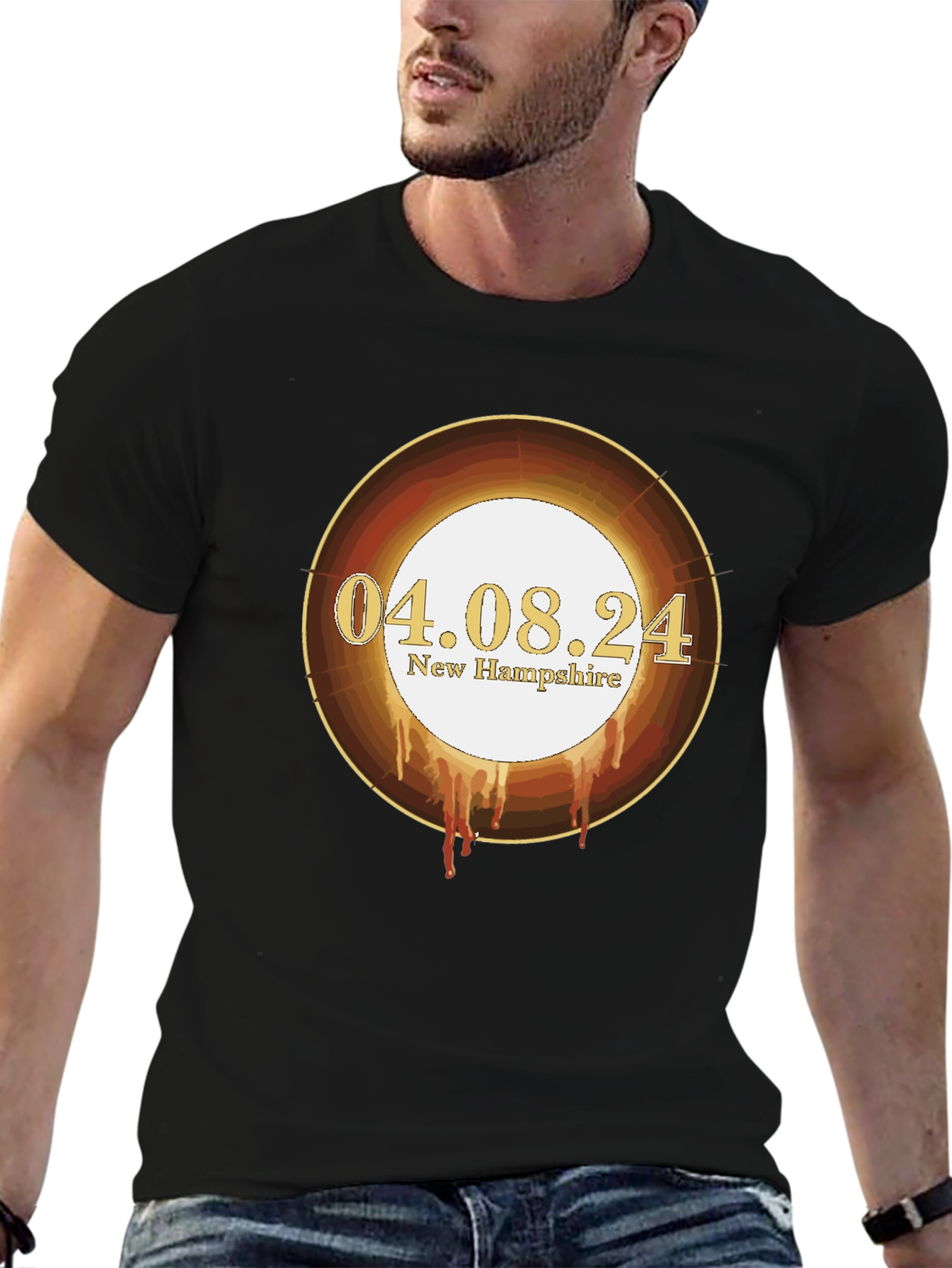 Total Solar Eclipse April 8 2024 New Hampshire T-Shirt