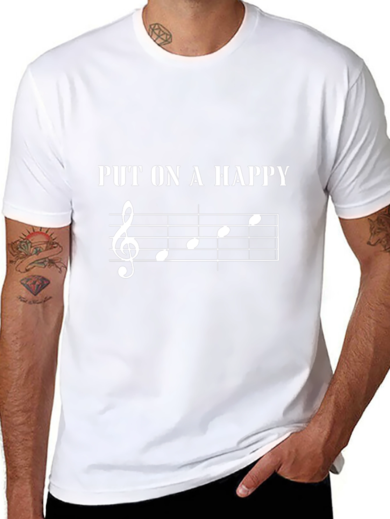 Musical T-Shirt: Put On A Happy Design