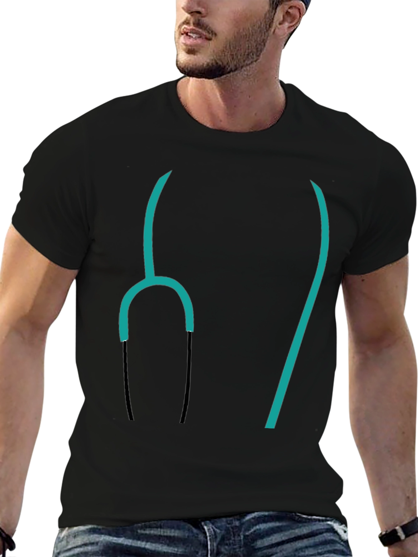 Doctor Stethoscope Graphic Tee - Medical Professional Shirt