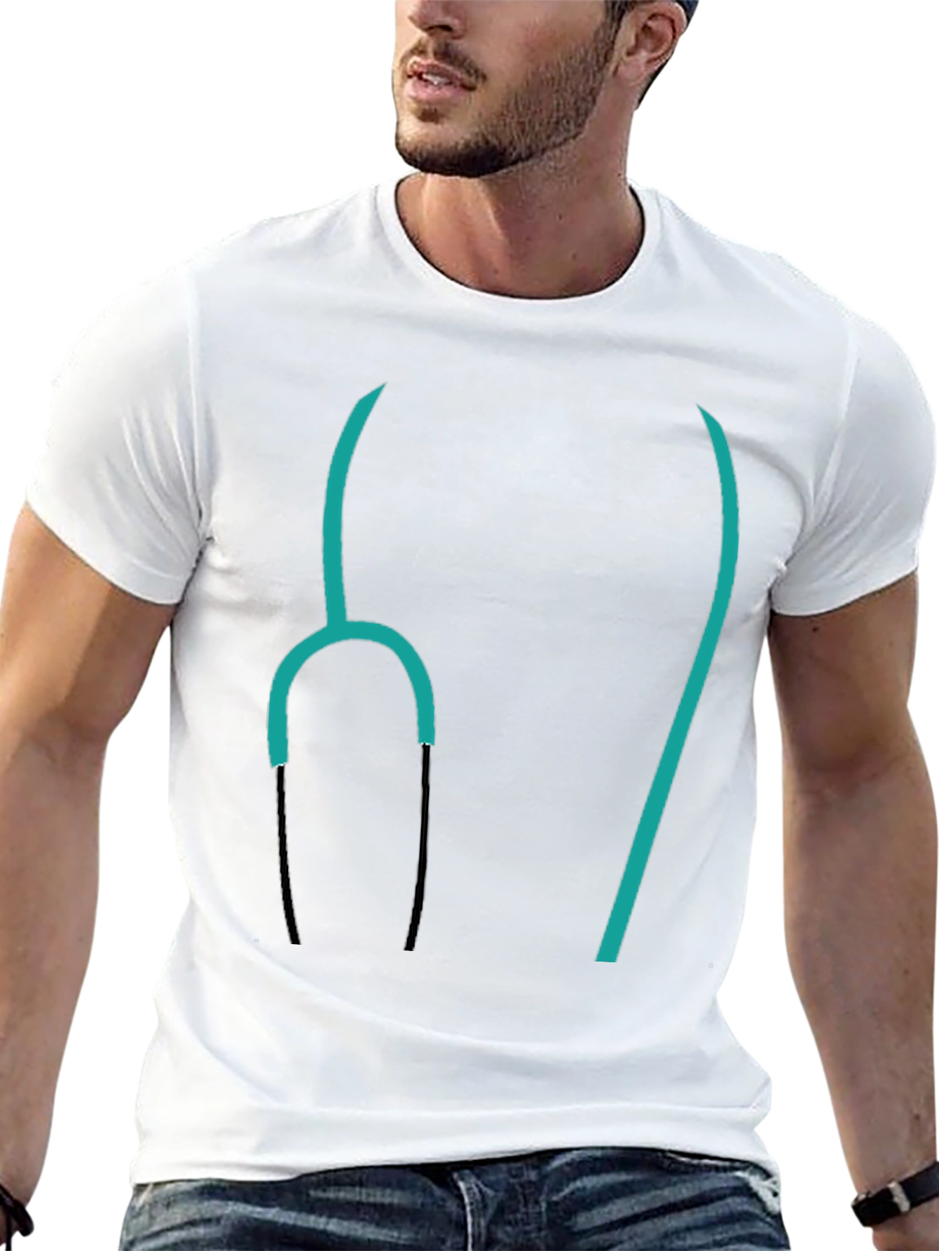 Doctor Stethoscope Graphic Tee - Medical Professional Shirt