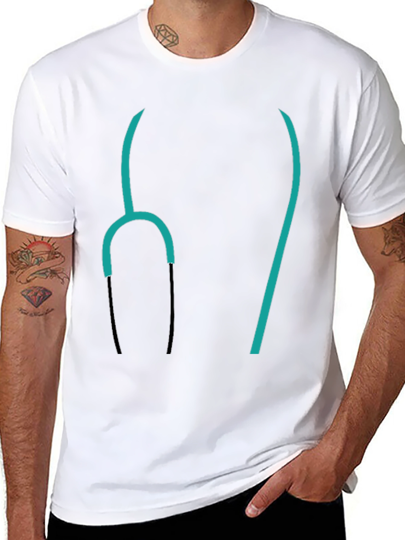Doctor Stethoscope Graphic Tee - Medical Professional Shirt