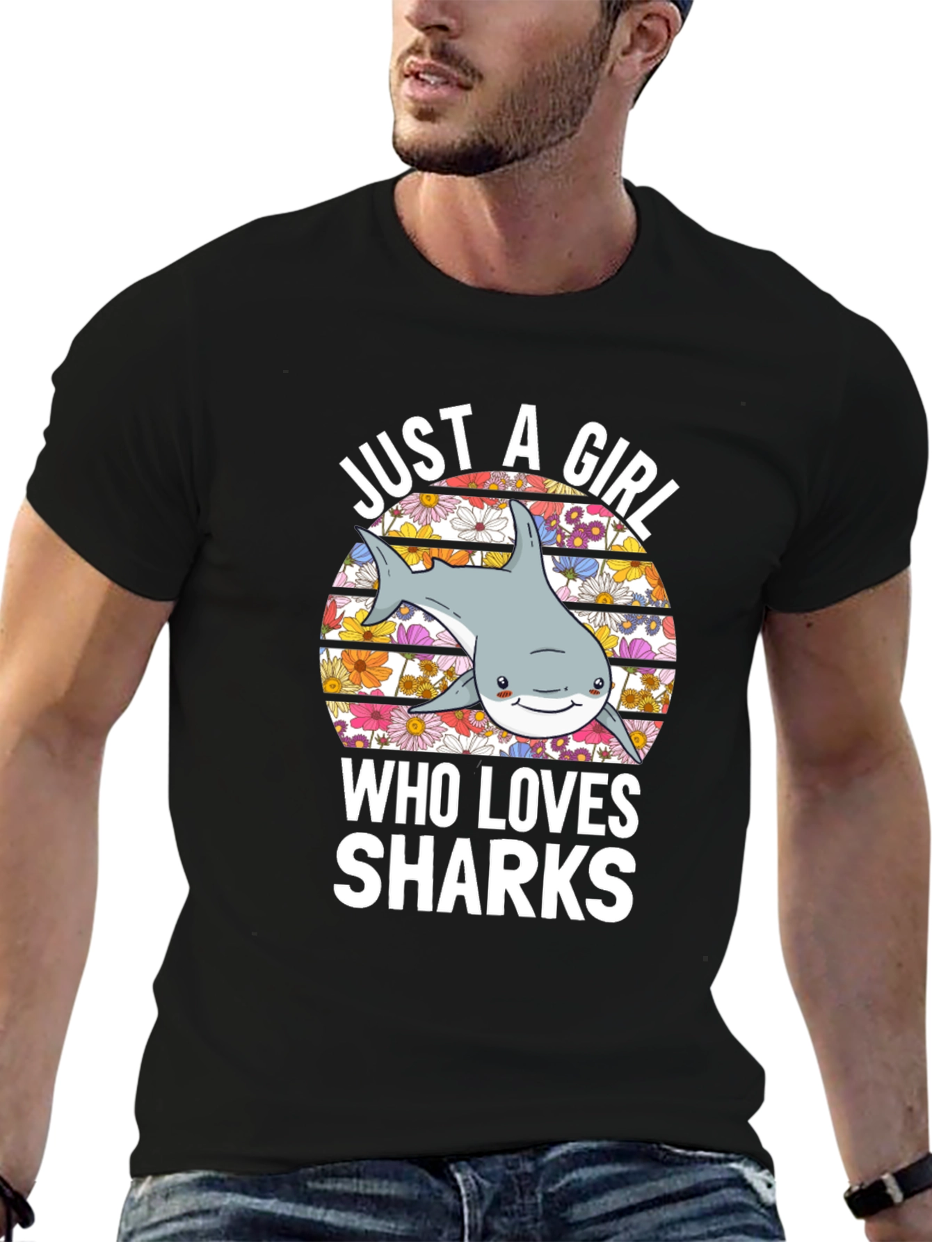 Just A Girl Who Loves Sharks T-Shirt