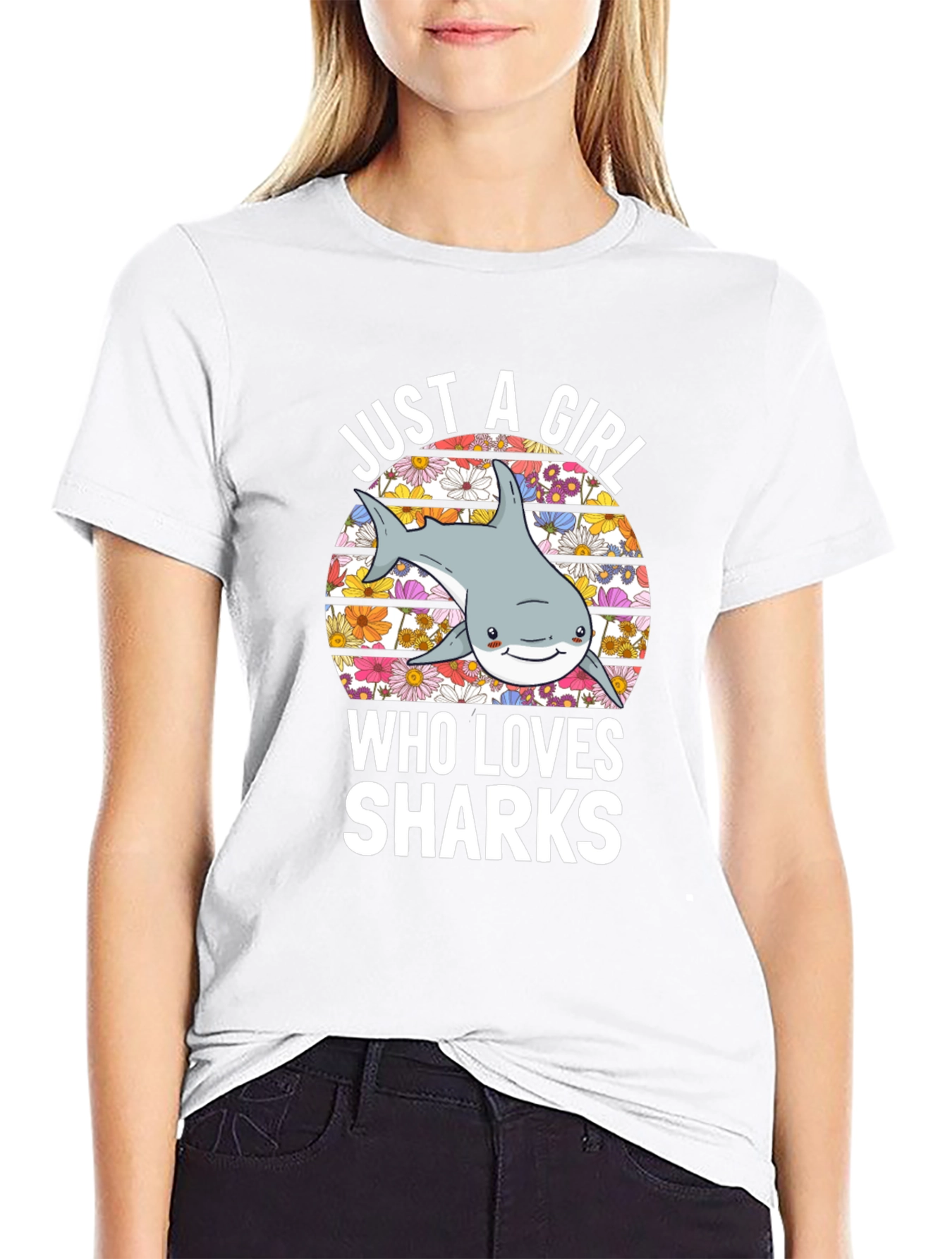 Just A Girl Who Loves Sharks T-Shirt