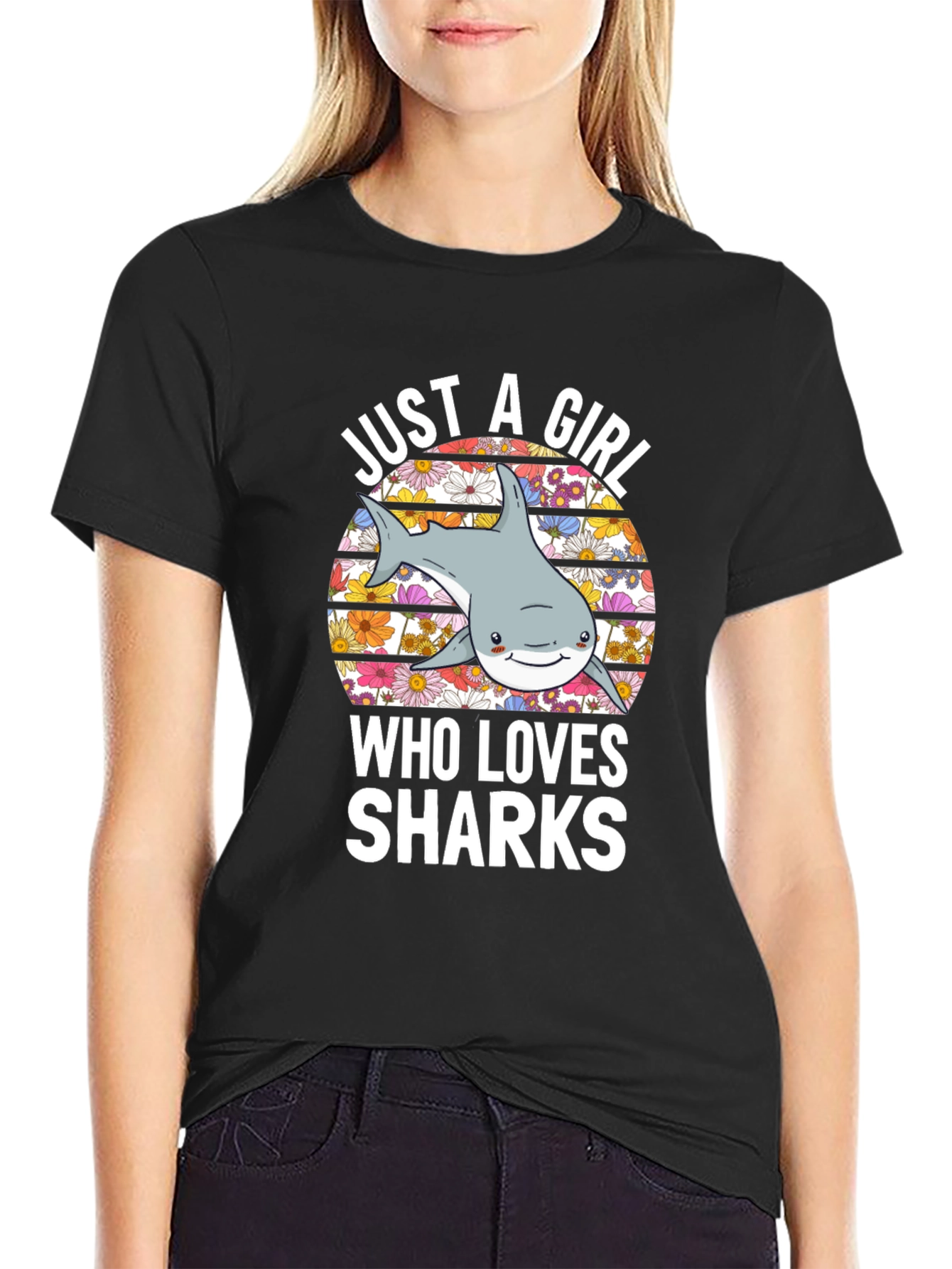 Just A Girl Who Loves Sharks T-Shirt