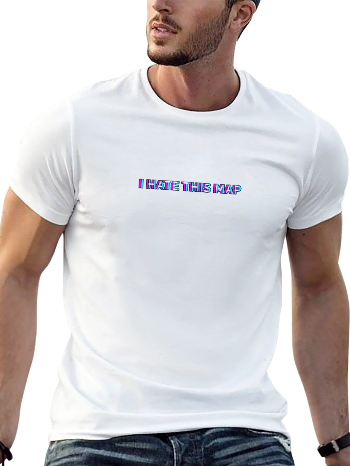 I Hate This Map Black T-Shirt