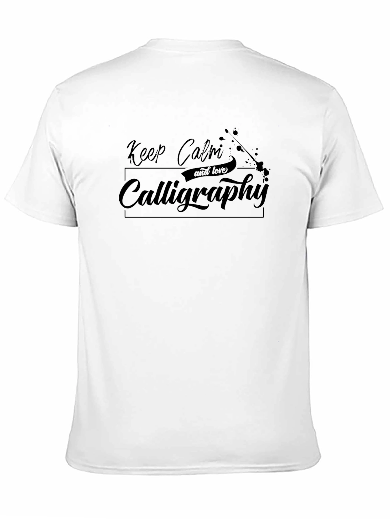 Keep Calm and Love Calligraphy Black T-Shirt