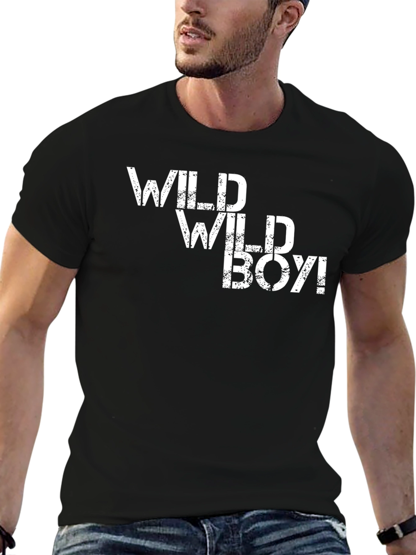 Wild Wild Boy Black Graphic Tee - Trendy Menswear