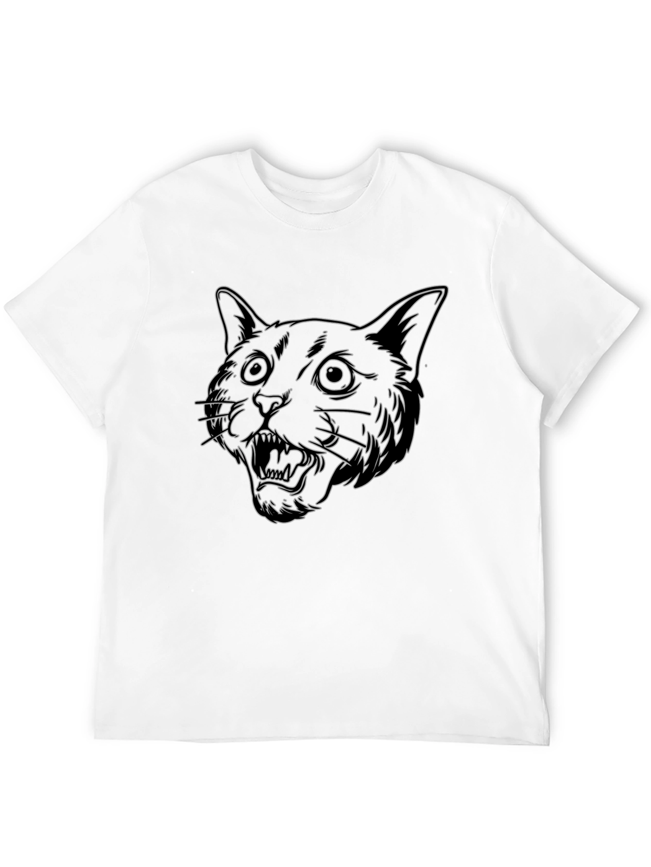 Cool Black T-Shirt with Cat Design