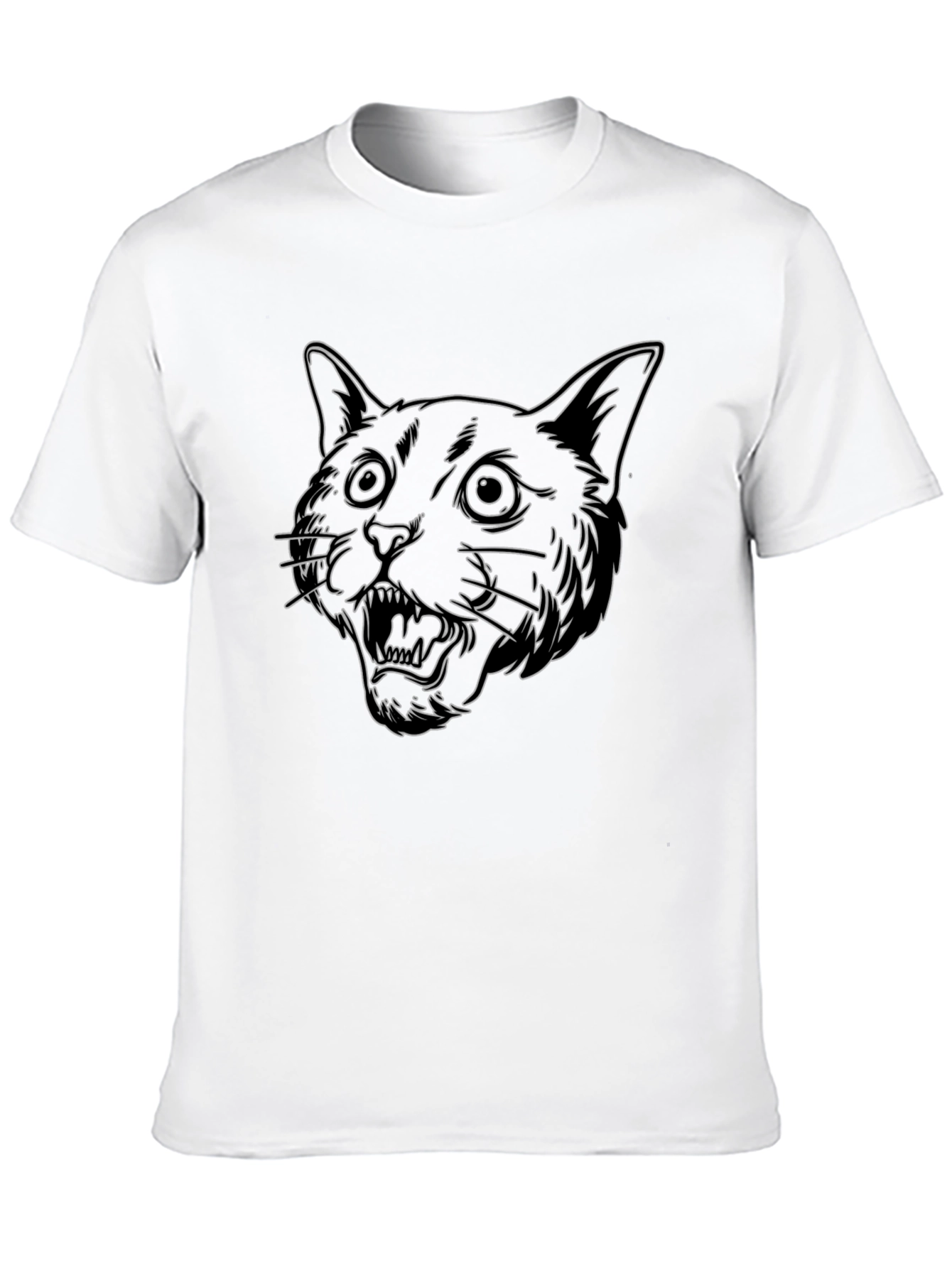 Cool Black T-Shirt with Cat Design