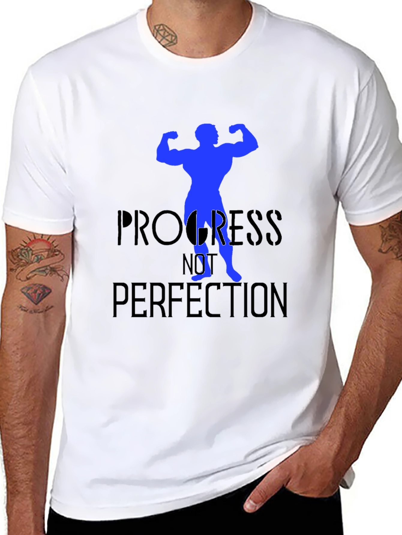 Progress Not Perfection Black T-Shirt