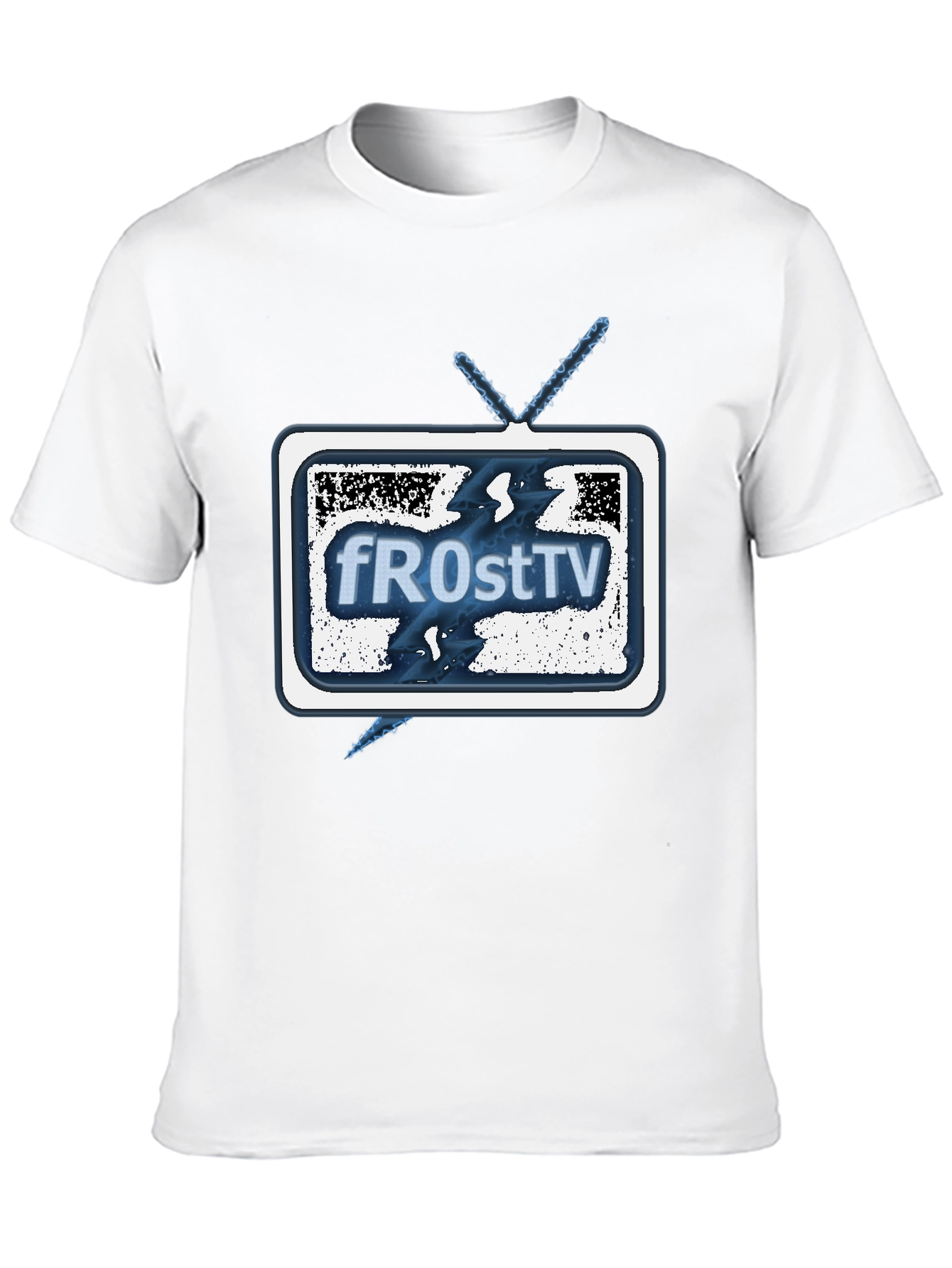 fROstTV Black Graphic T-Shirt for Men