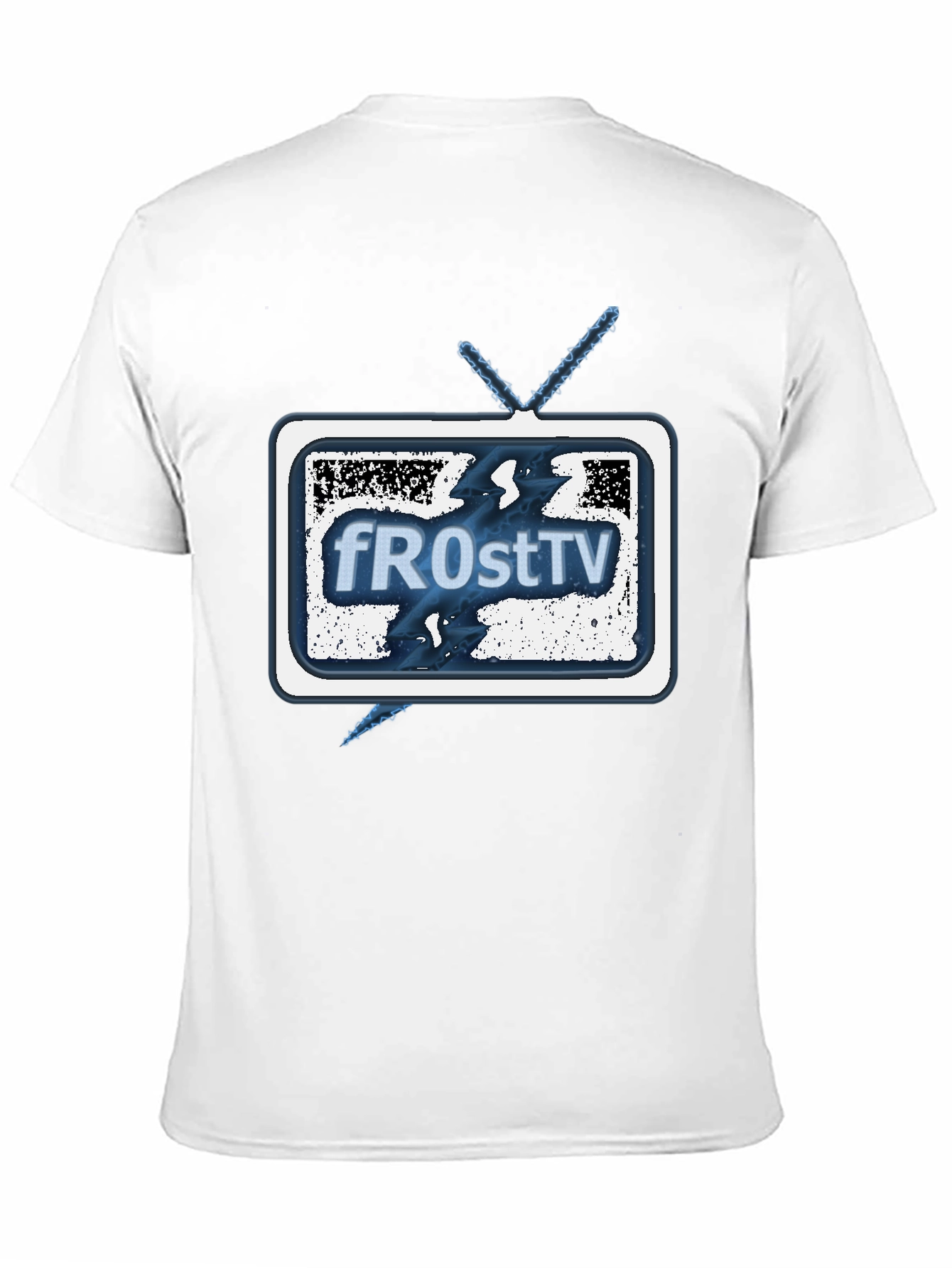 fROstTV Black Graphic T-Shirt for Men