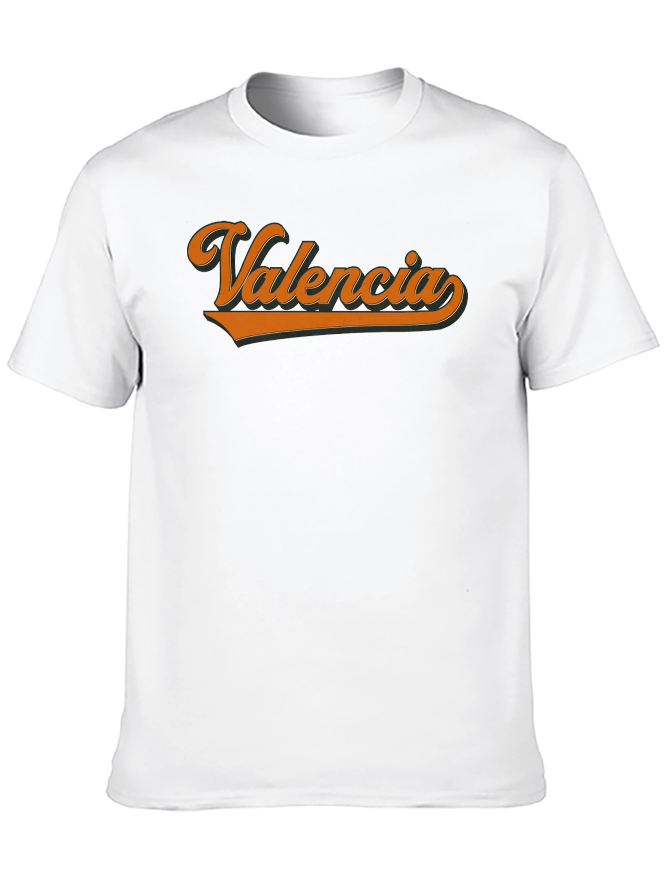 Valencia Retro Script T-Shirt - Black