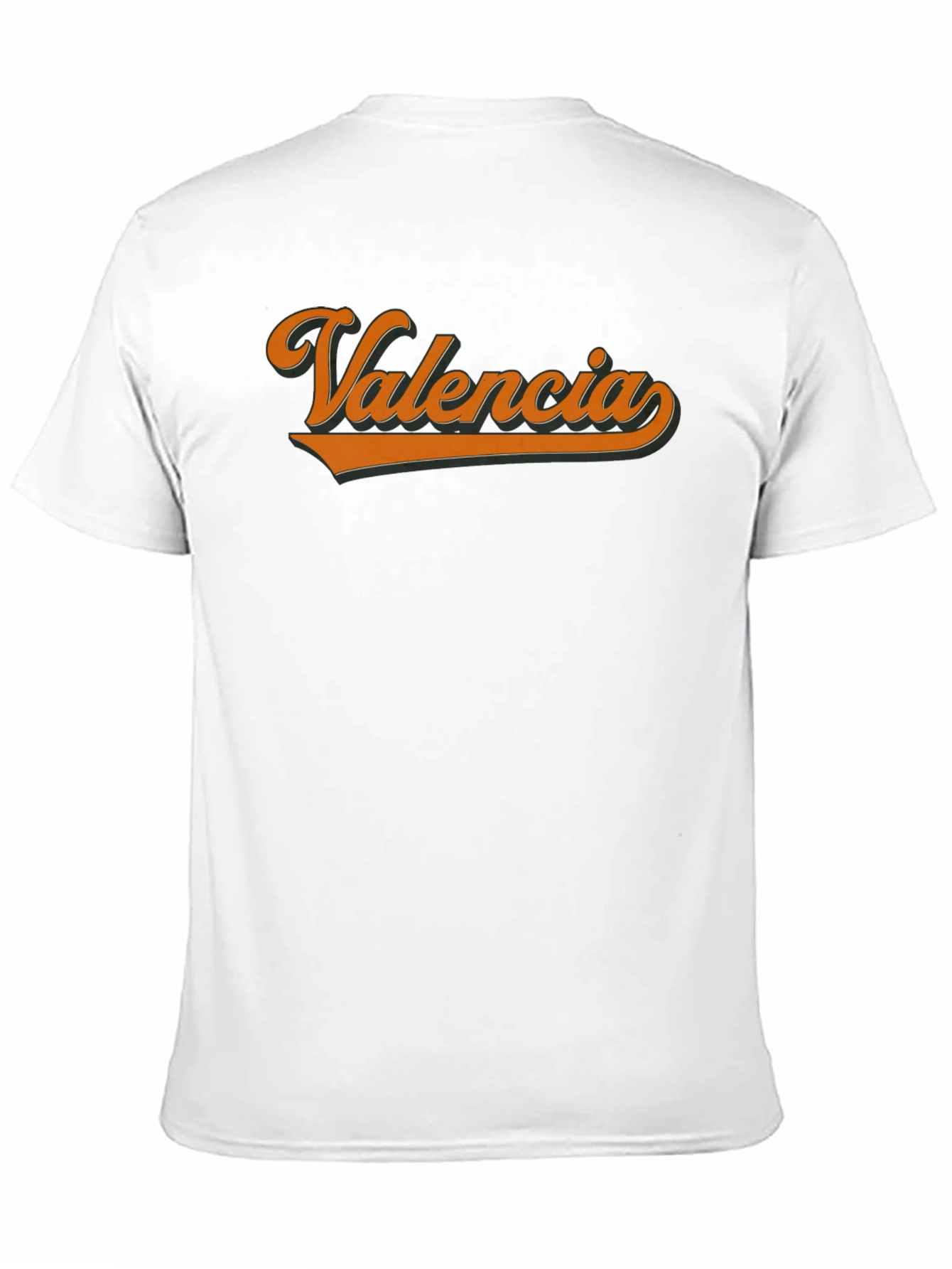 Valencia Retro Script T-Shirt - Black