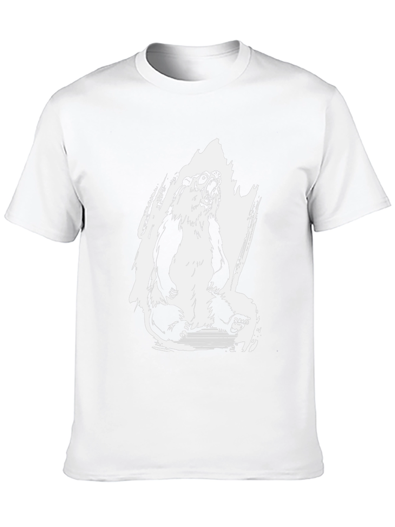 Bear Graphic Tee - Black Cotton T-Shirt