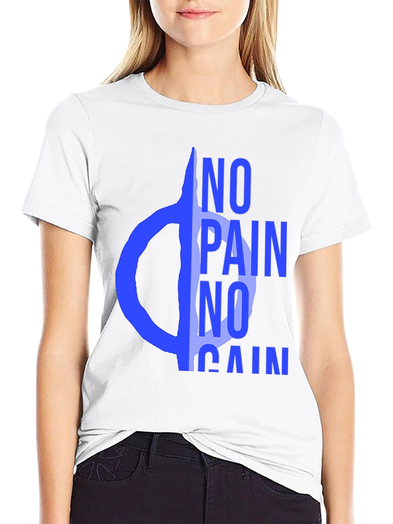 Motivational No Pain No Gain Graphic Tee