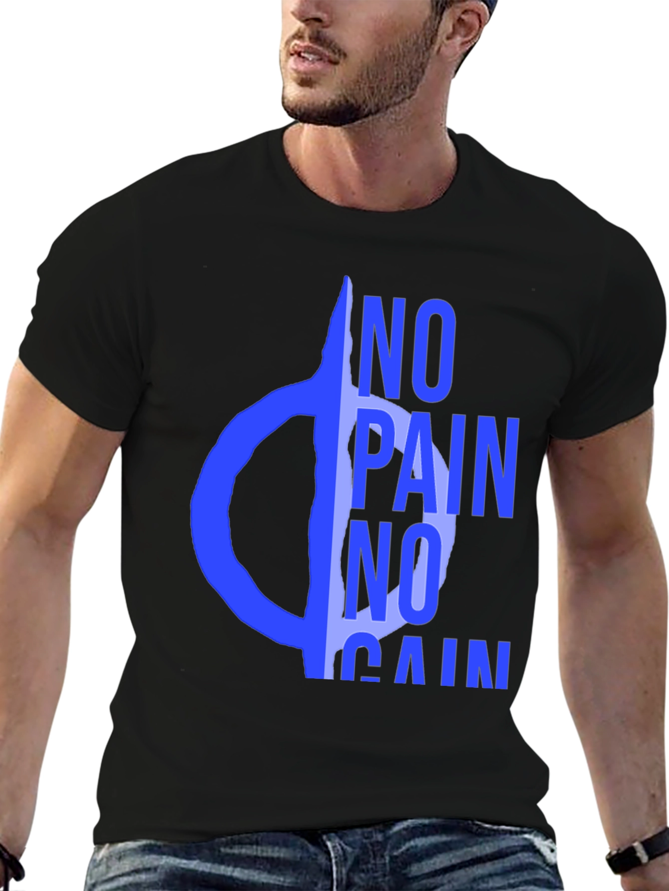 Motivational No Pain No Gain Graphic Tee