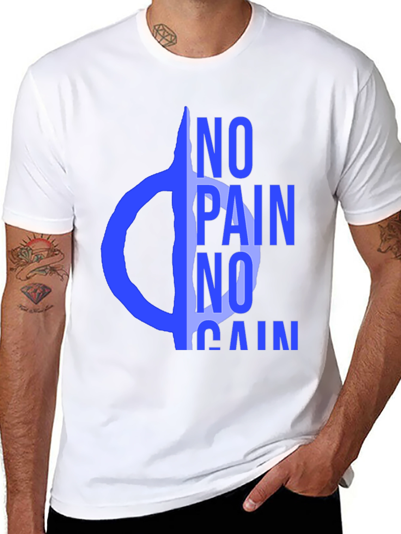 Motivational No Pain No Gain Graphic Tee